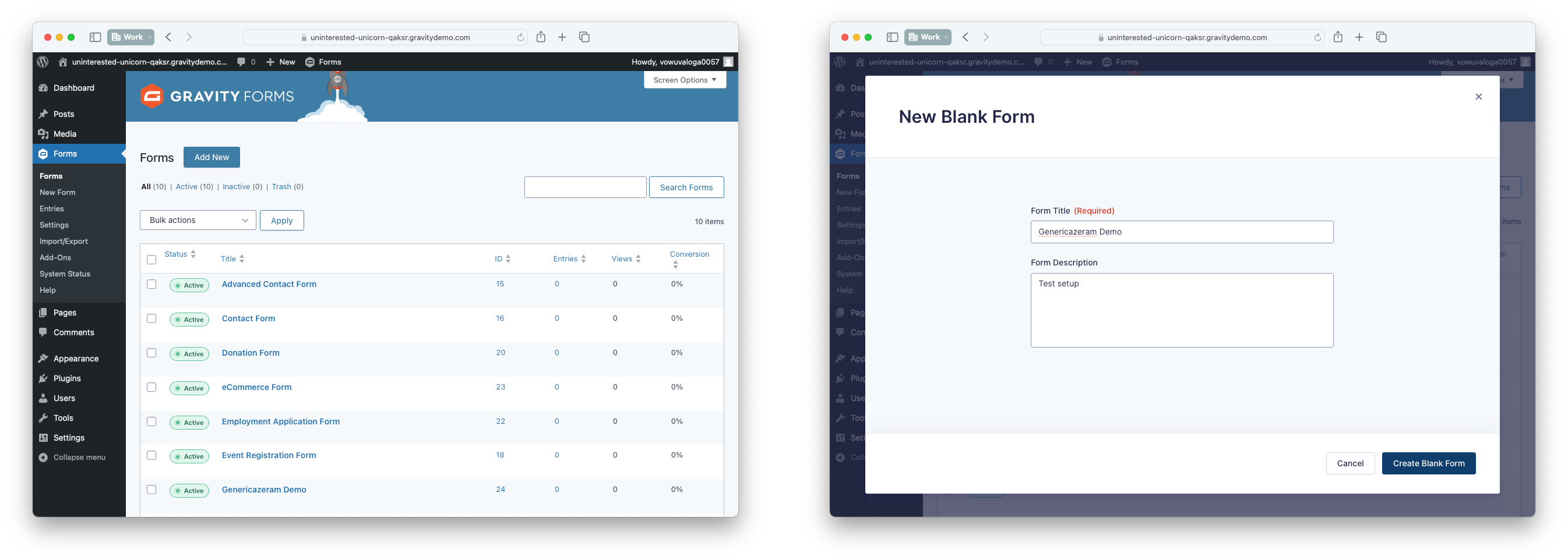 Gravity Forms - Step 2 - New form
