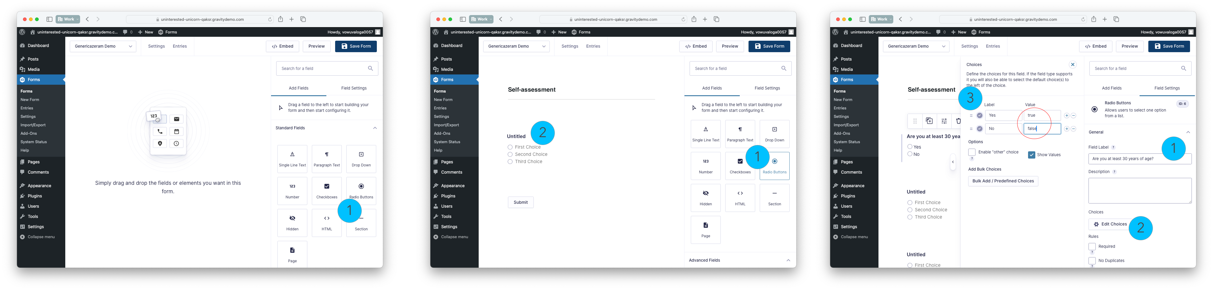 Gravity Forms - Step 3 - Add question