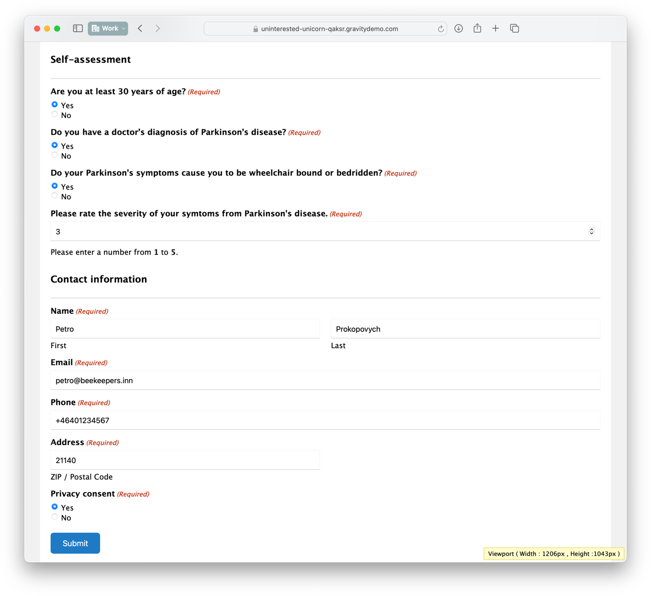 Gravity Forms - Step 1 - Preview without look-and-feel