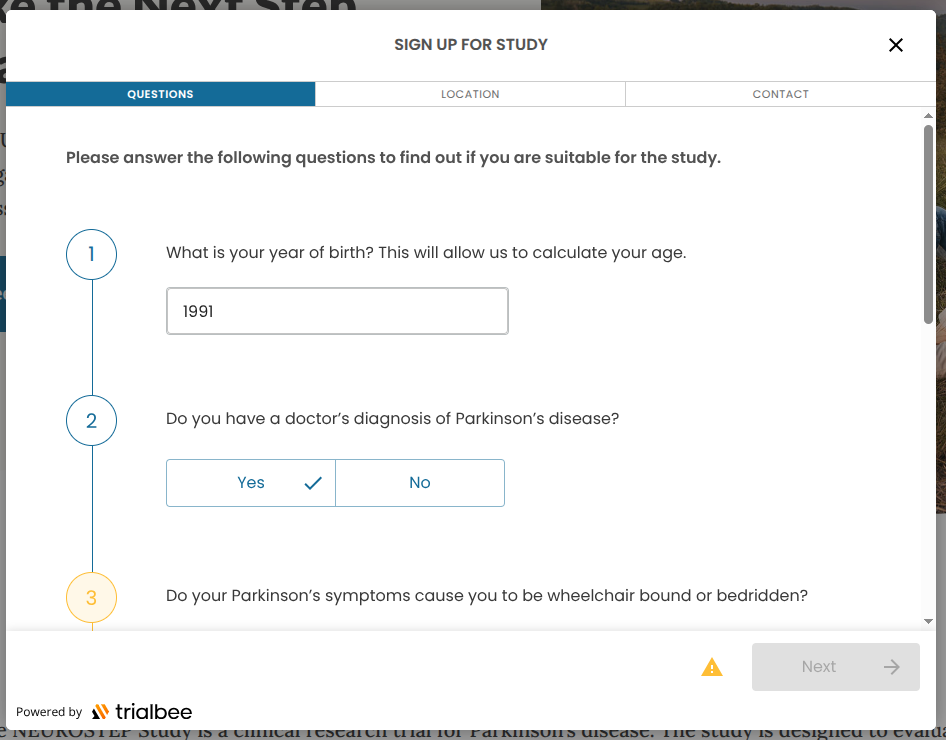 Questions being answered, resulting in requests to /rest/v1/candidates//answers/